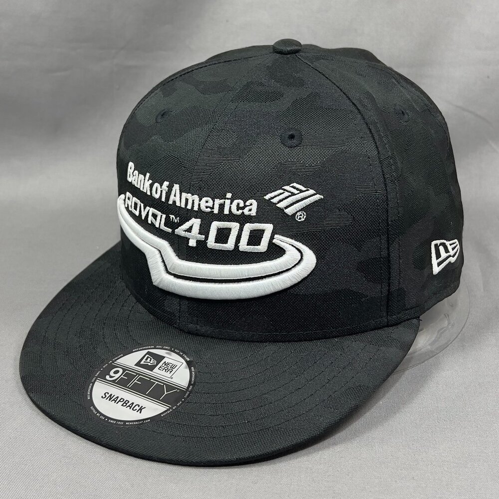 Bank Of America Roval 400 Nascar Snapback Hat Cap New Era 9fifty Black Camo Mens View 6